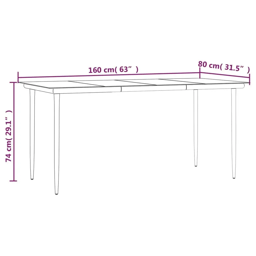 Garden Dining Set 5 Piece Outdoor Furniture Grey Poly Rattan Chairs Table