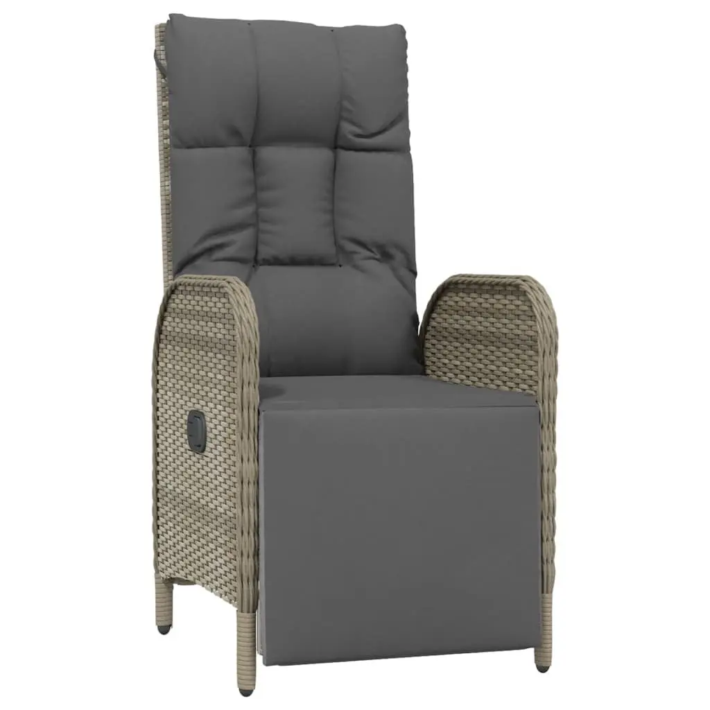 Garden Dining Set 5 Piece Outdoor Furniture Grey Poly Rattan Chairs Table