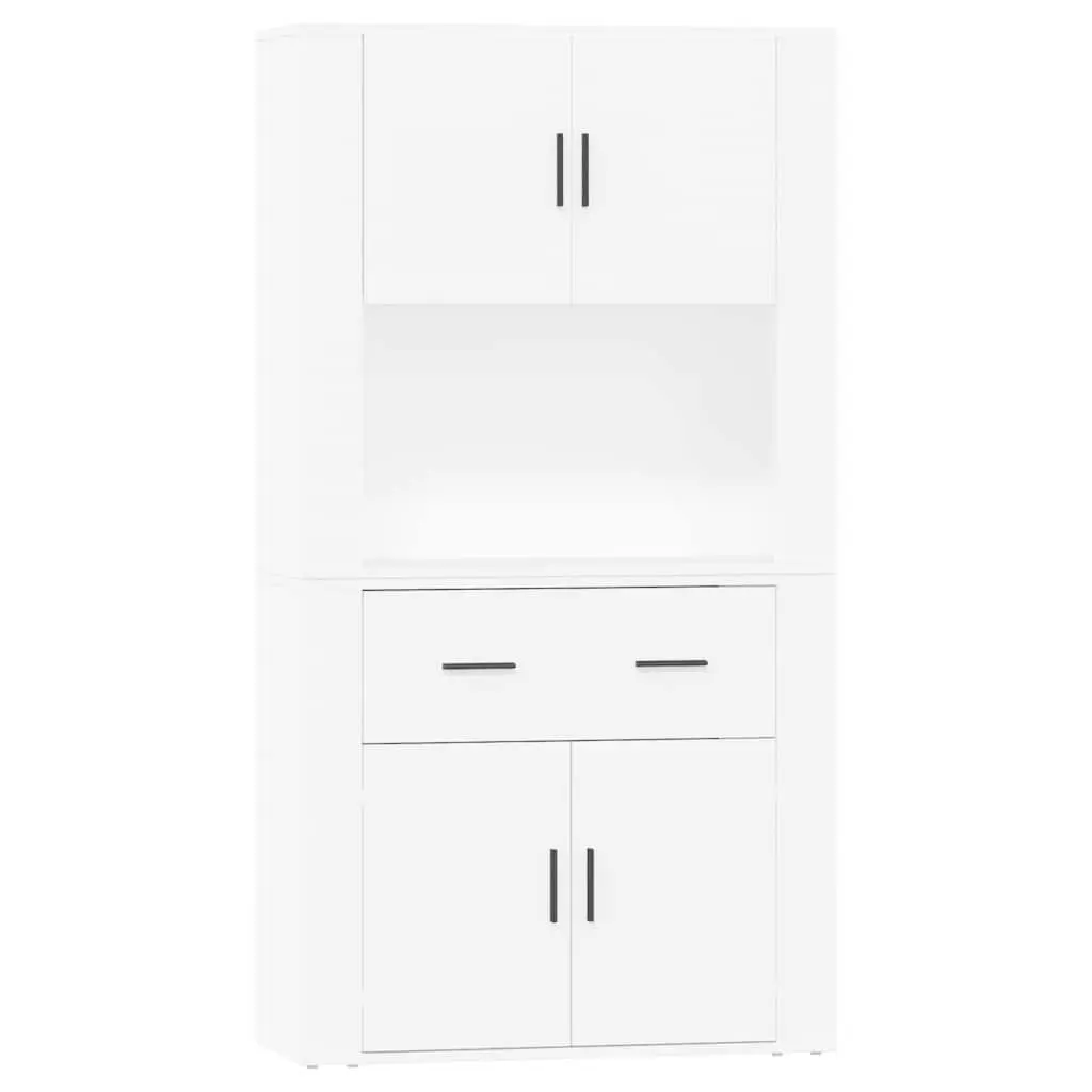 Sideboard Wall-Mounted Storage Cabinet Engineered Wood White