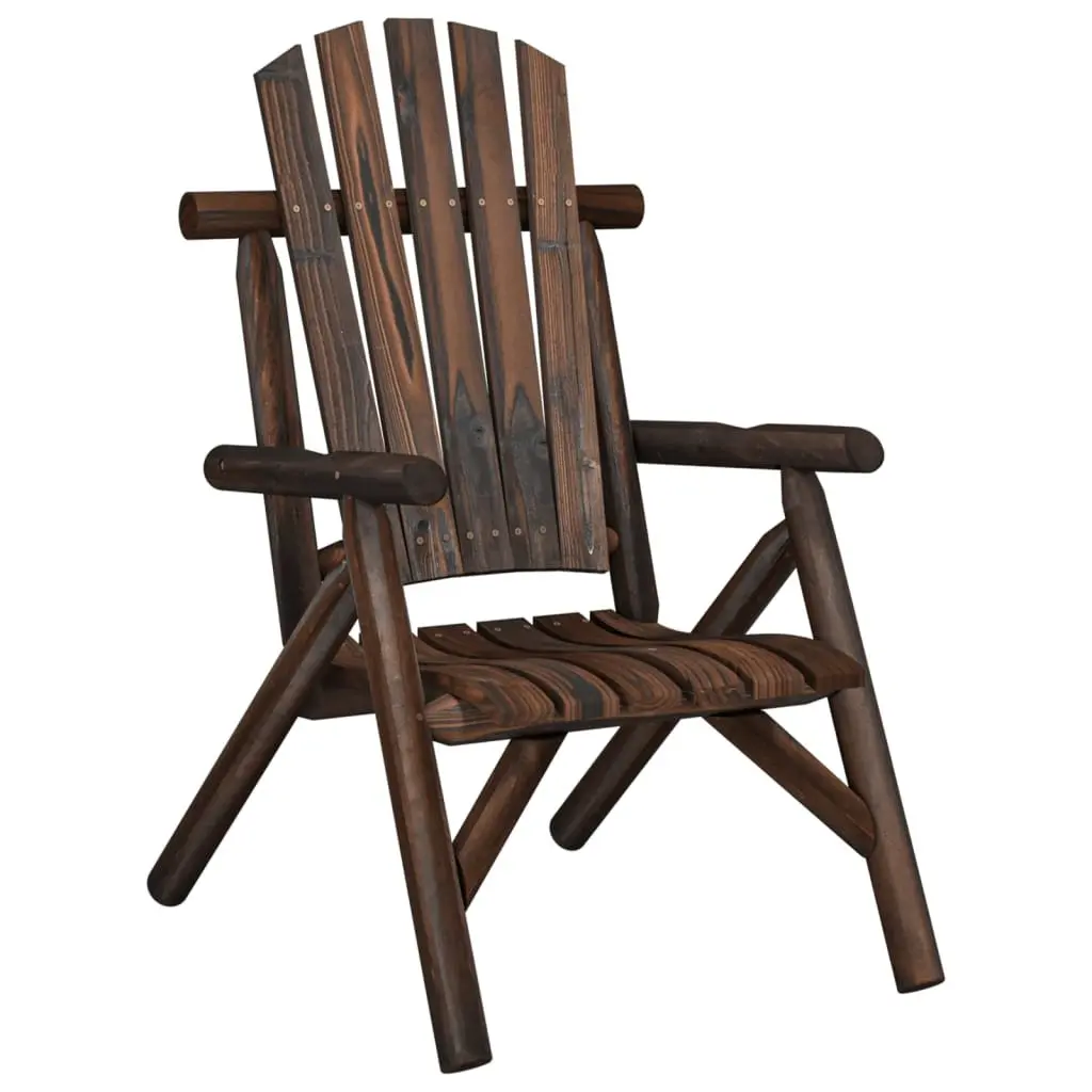 3 Piece Garden Lounge Set Solid Spruce Wood Brown Outdoor Furniture Armrests