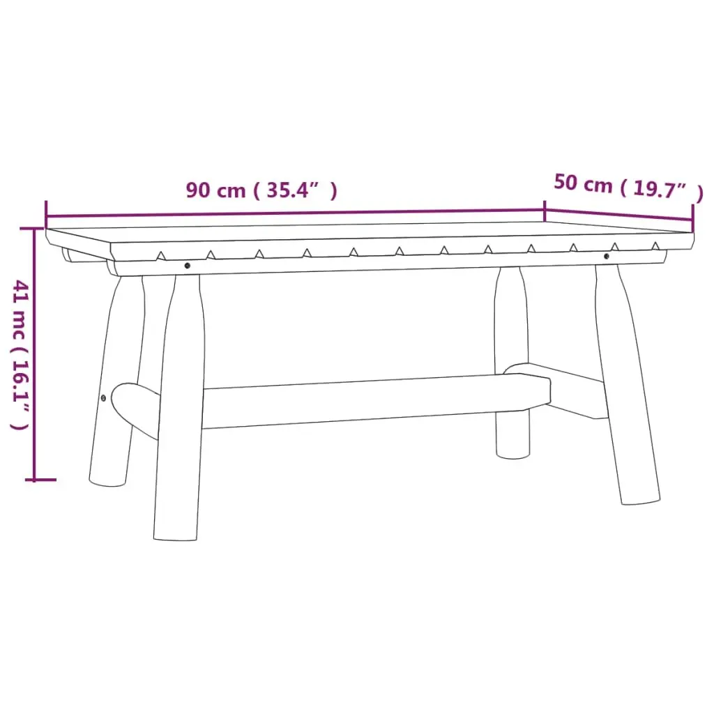 3 Piece Garden Lounge Set Outdoor Furniture Solid Wood Armchairs Coffee Table