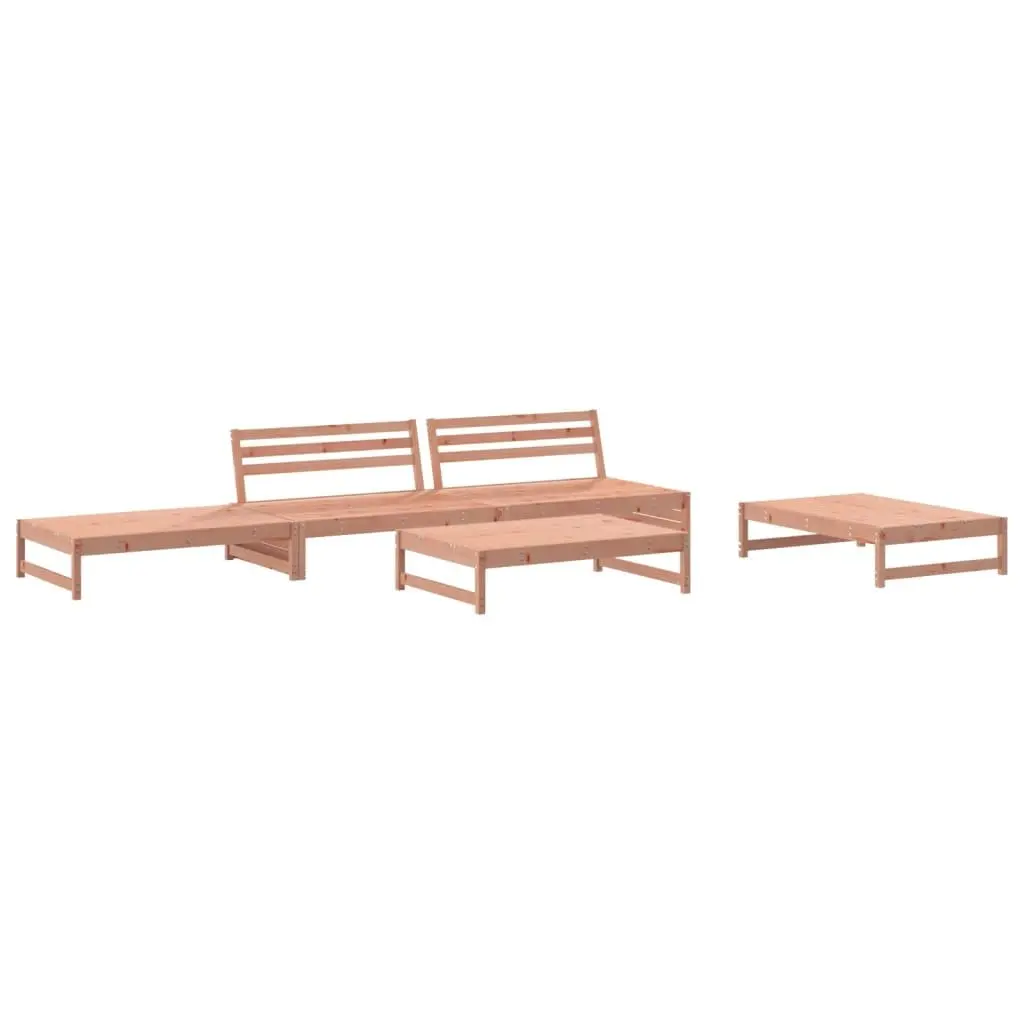 5 Piece Garden Lounge Set with Cushions Solid Wood Outdoor Furniture Patio