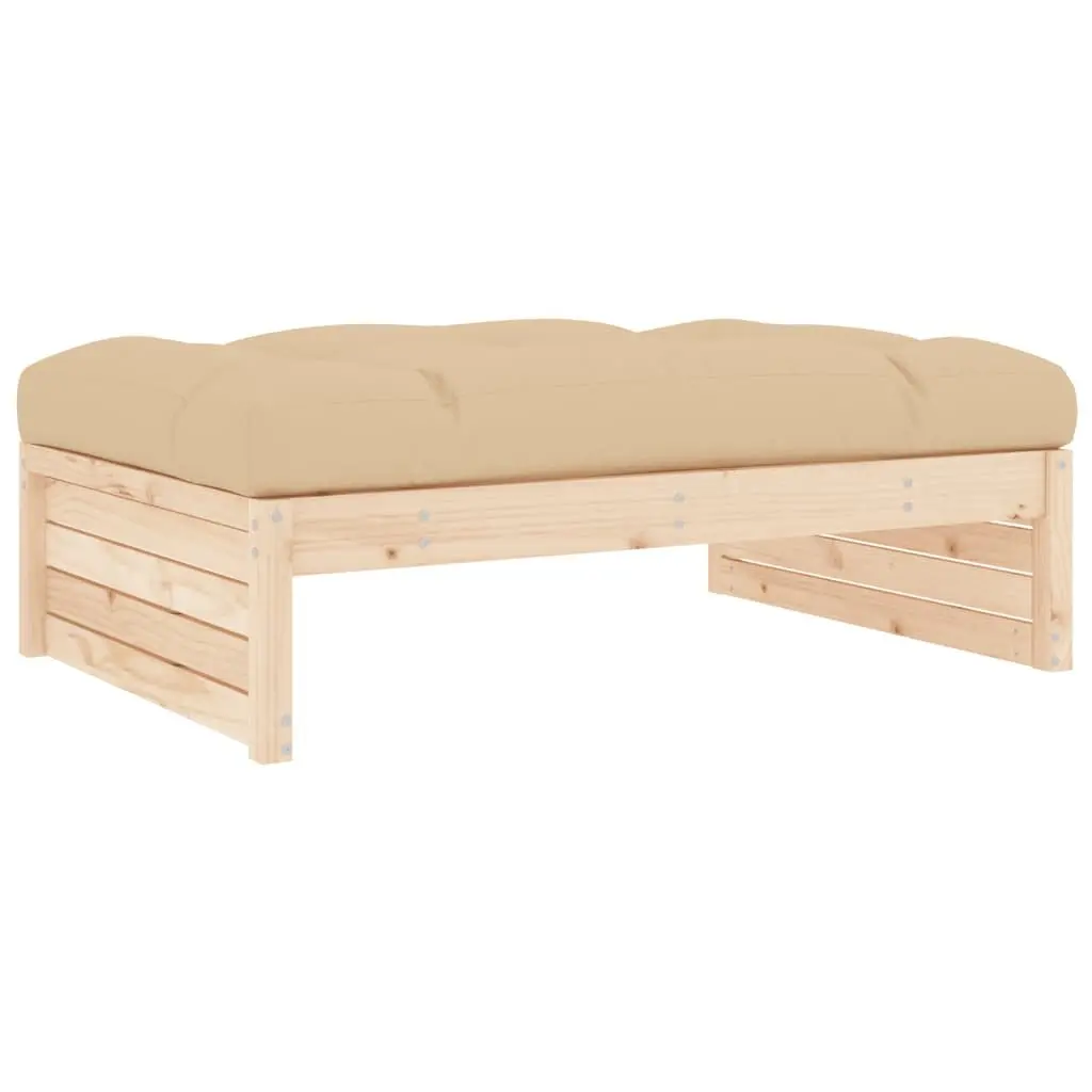 Garden Lounge Set 6 Piece Outdoor Furniture Solid Wood Modular Patio Seating
