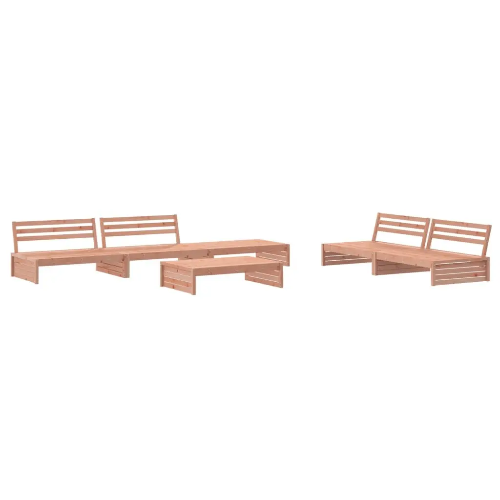 6 Piece Garden Lounge Set Outdoor Patio Furniture with Cushions Solid Wood Brown