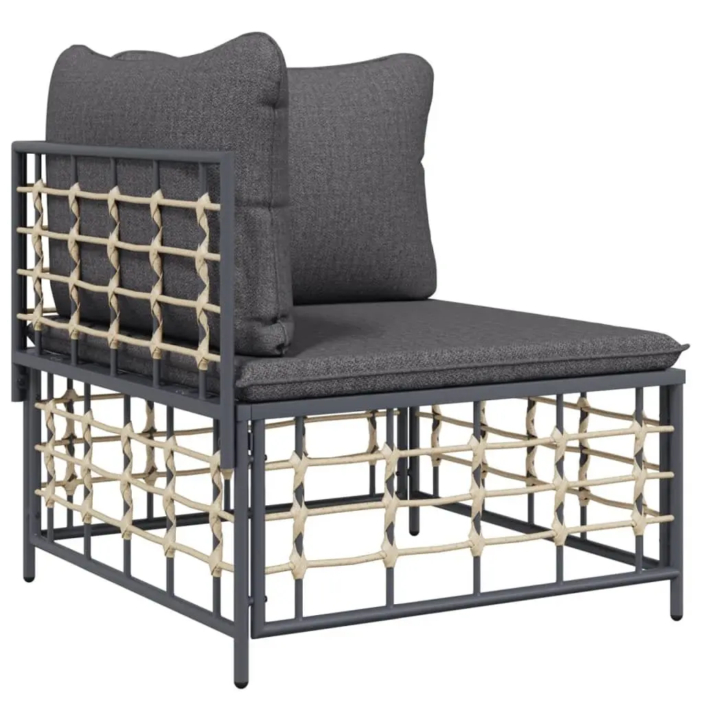 7 Piece Garden Lounge Set Outdoor Sofa Cushions Poly Rattan Patio Furniture