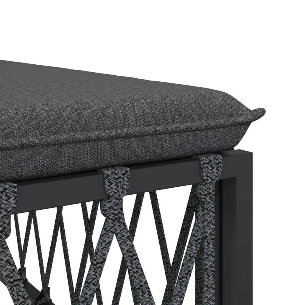 5 Piece Garden Lounge Set Anthracite Outdoor Furniture Modular Sofa with
