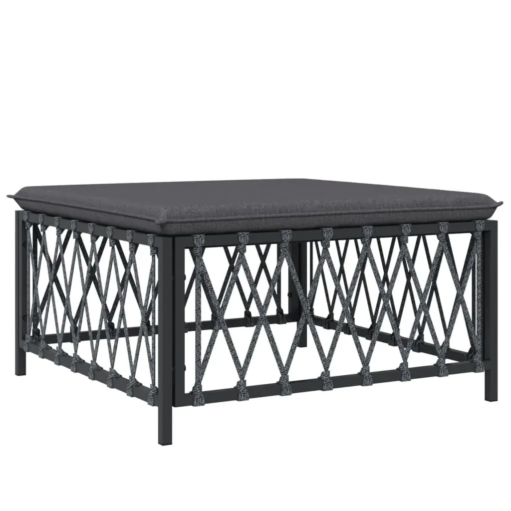 5 Piece Garden Lounge Set Anthracite Outdoor Furniture Modular Sofa with