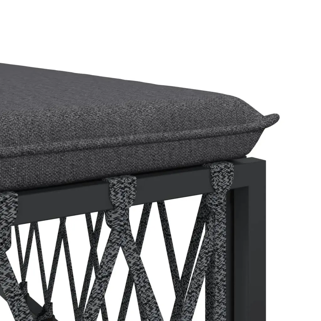 5 Piece Garden Lounge Set Anthracite Outdoor Furniture Modular Sofa with