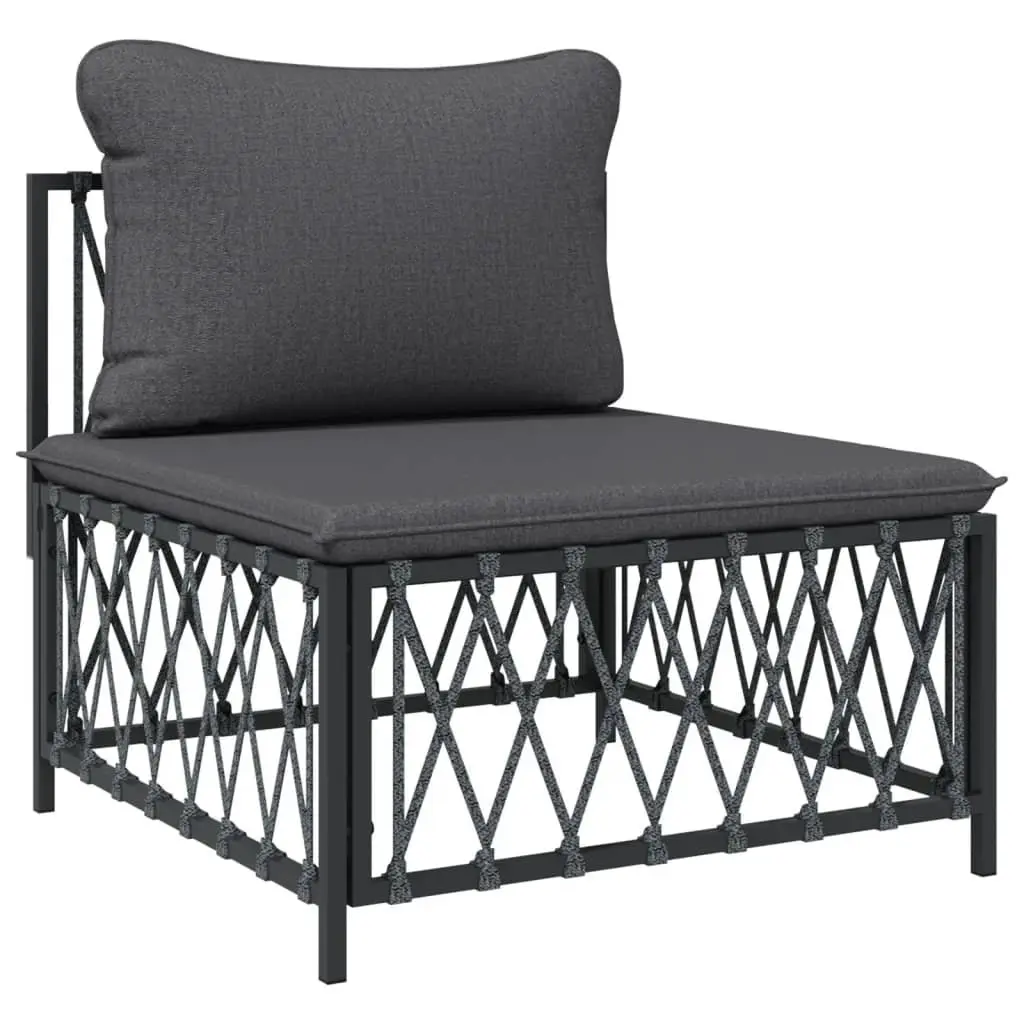 5 Piece Garden Lounge Set Outdoor Furniture Anthracite Modular Sofa with