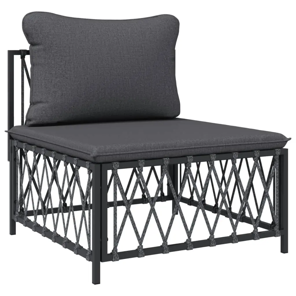 7 Piece Garden Lounge Set Outdoor Sofa Furniture Anthracite with Cushions