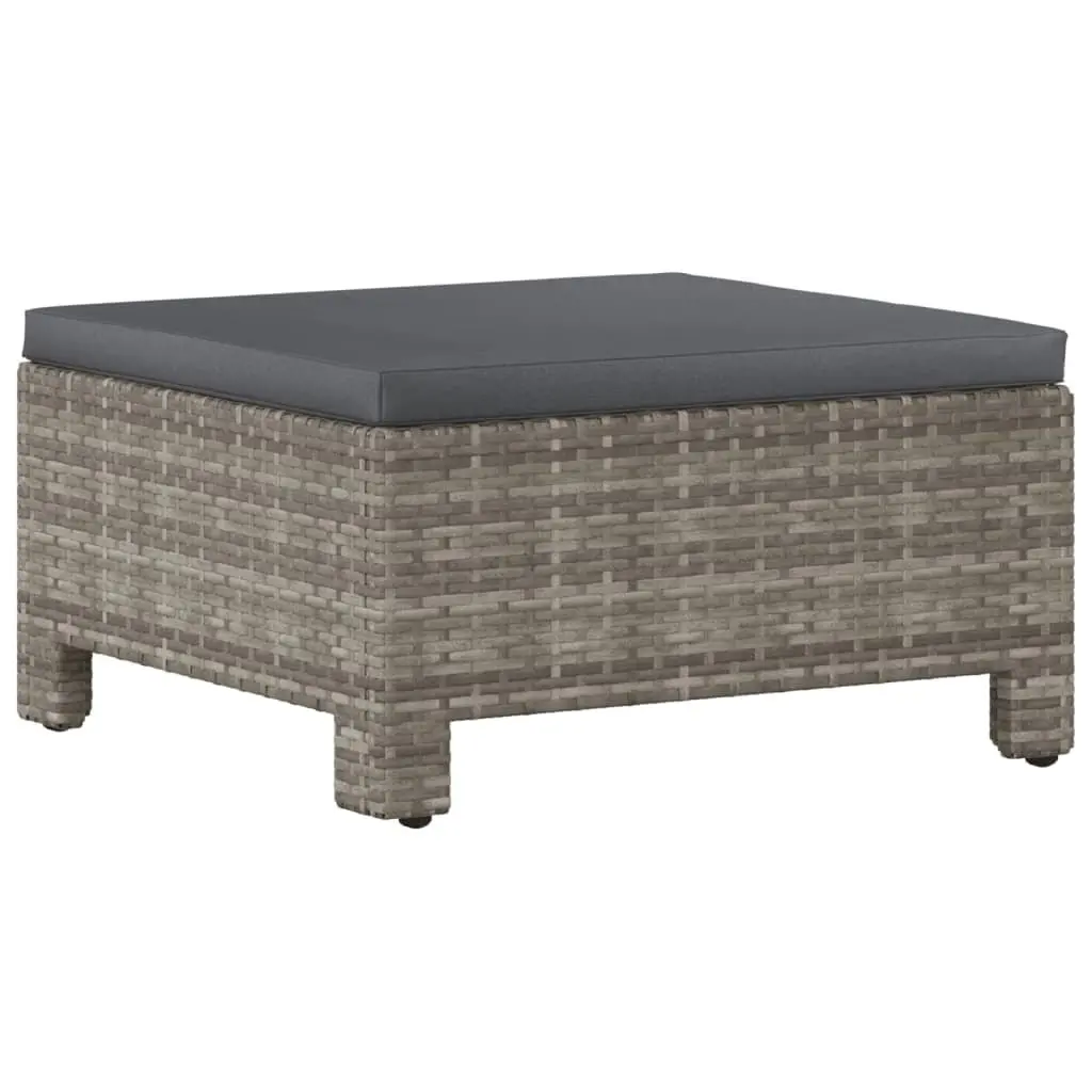 5 Piece Garden Lounge Set Outdoor Furniture Grey Poly Rattan Cushions Seating