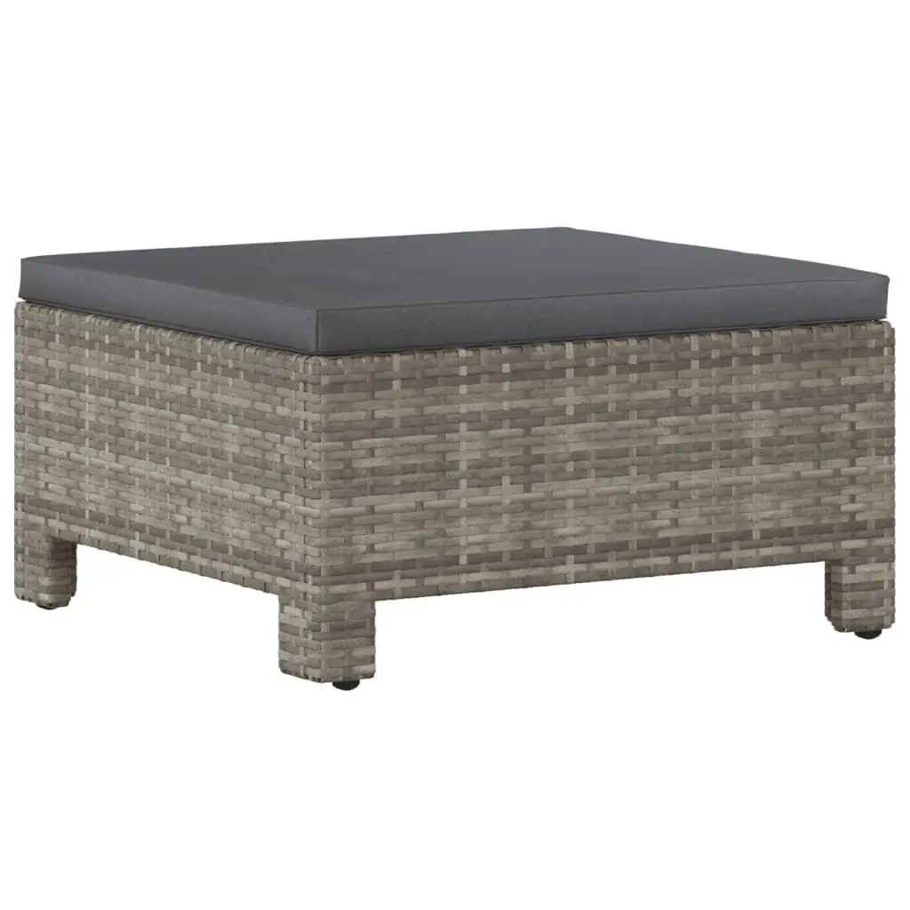 Garden Lounge Set 8 Piece Modular Outdoor Furniture Grey PE Rattan Sofa with Cushions