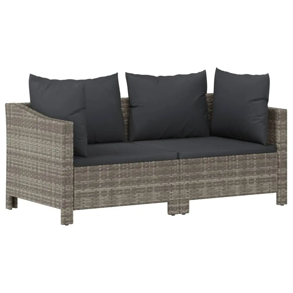 Garden Lounge Set 6 Piece Modular Outdoor Furniture Grey with Cushions