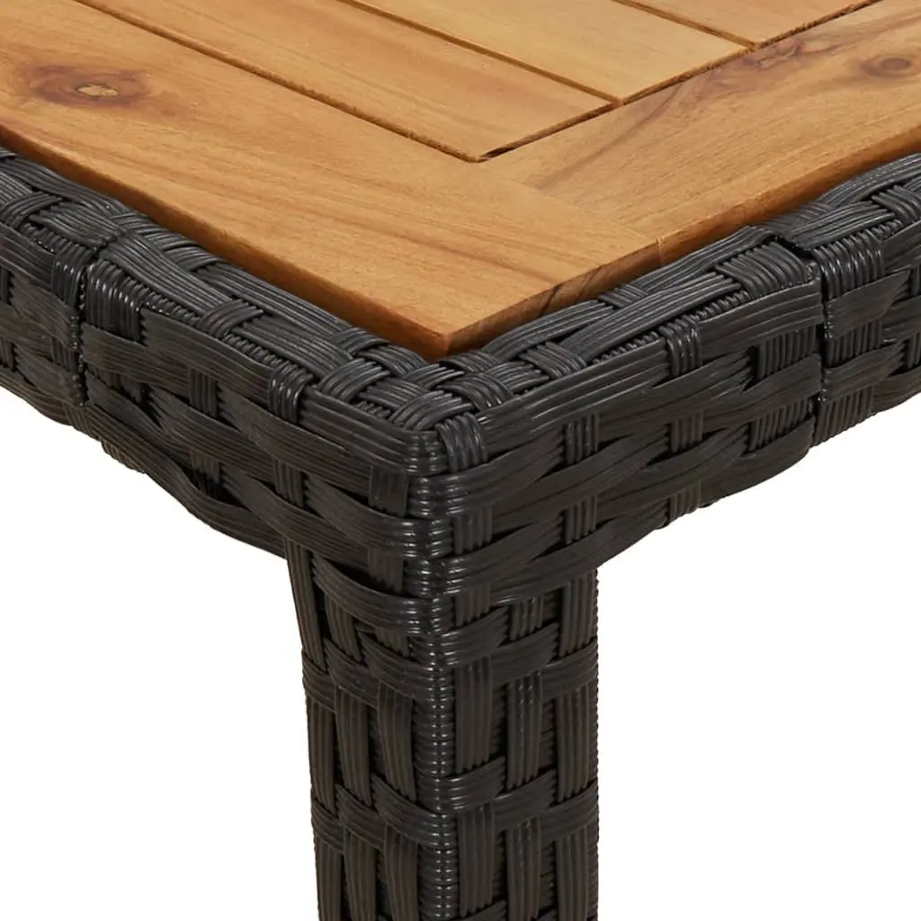 7 Piece Outdoor Dining Set Garden Patio Table Chairs with Cushions Black