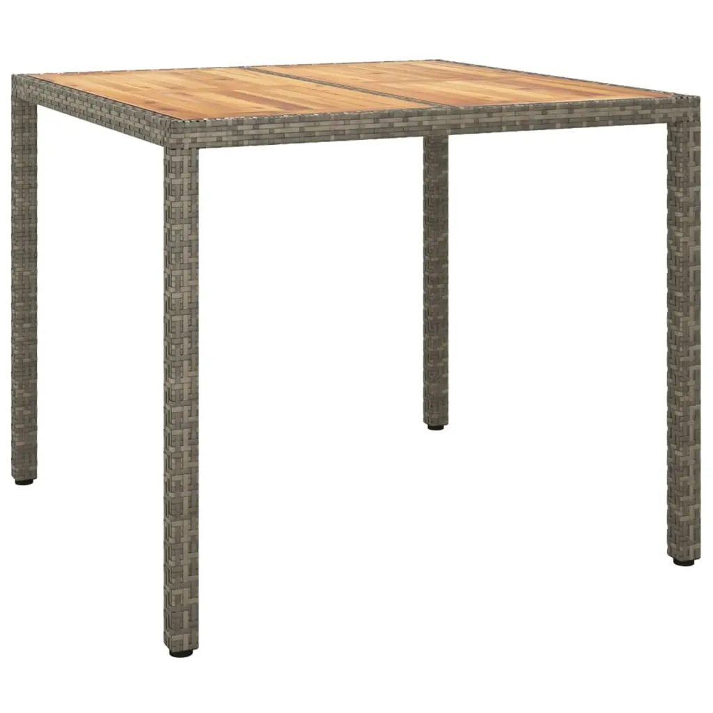 Garden Dining Set 3 Piece Outdoor Furniture Grey Poly Rattan with Cushions
