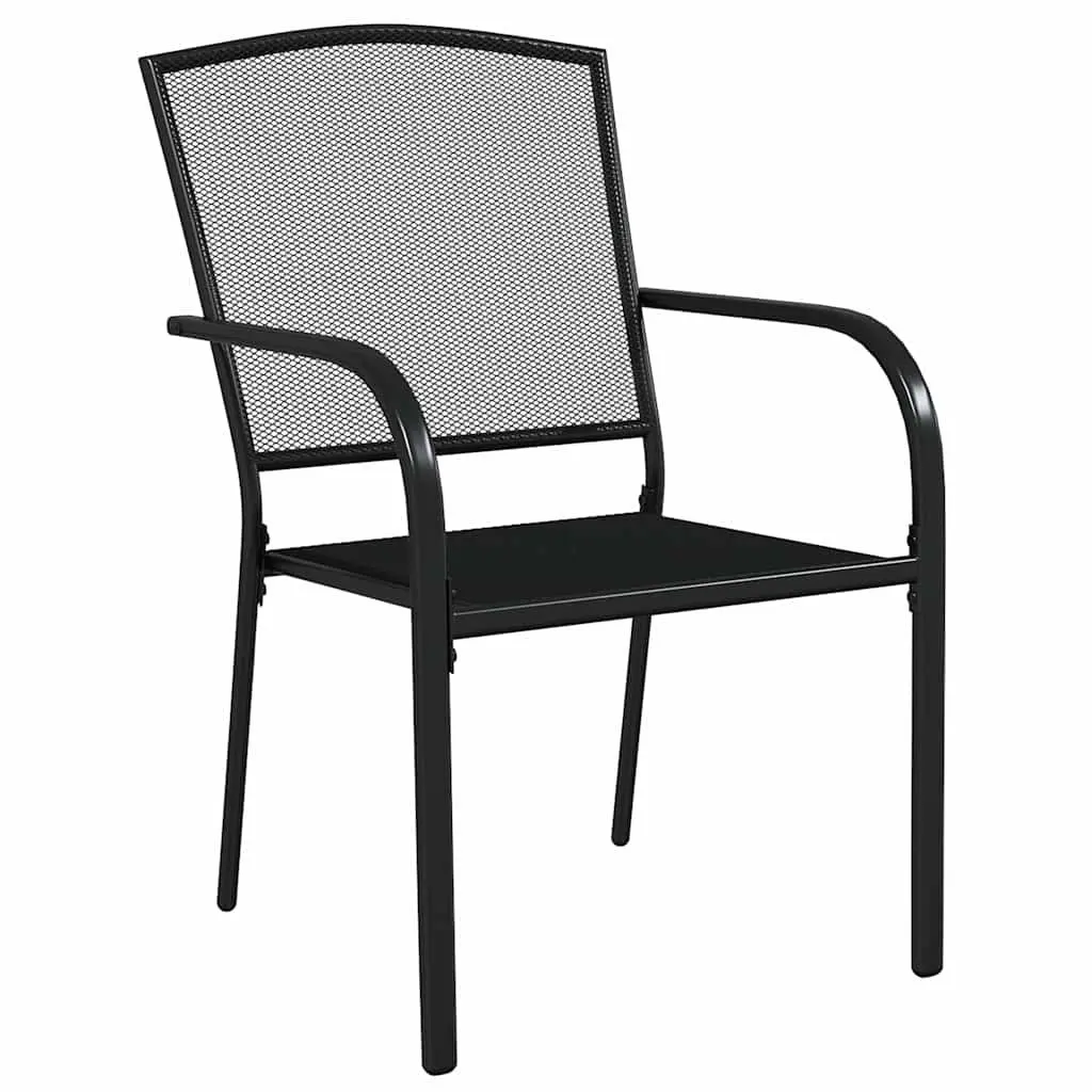 Outdoor Dining Set 5 Piece Garden Table Chairs Steel Anthracite Patio Furniture
