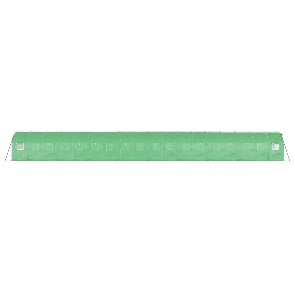 Greenhouse Steel Frame Green 36m² Garden Plant House Roll-Up Door Mesh Windows