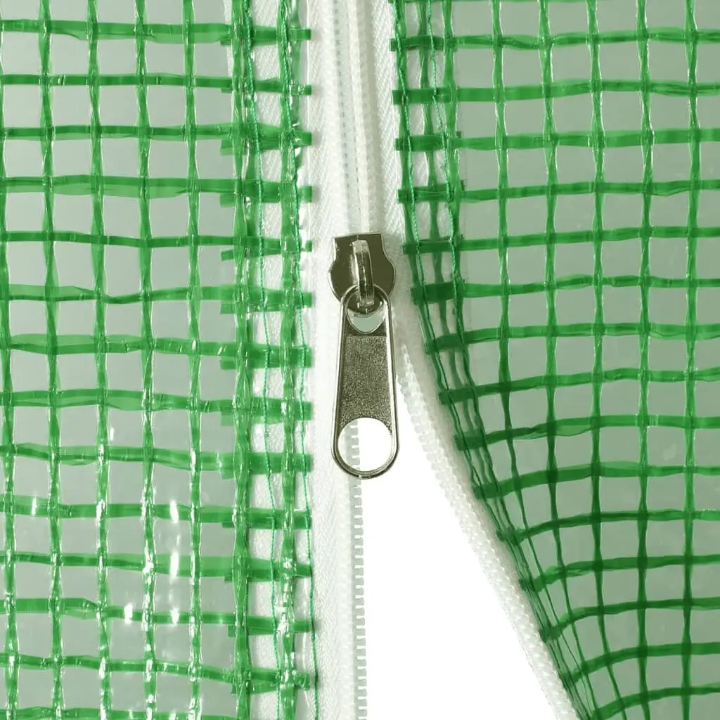 Greenhouse Steel Frame Green 36m² Garden Plant House Roll-Up Door Mesh Windows