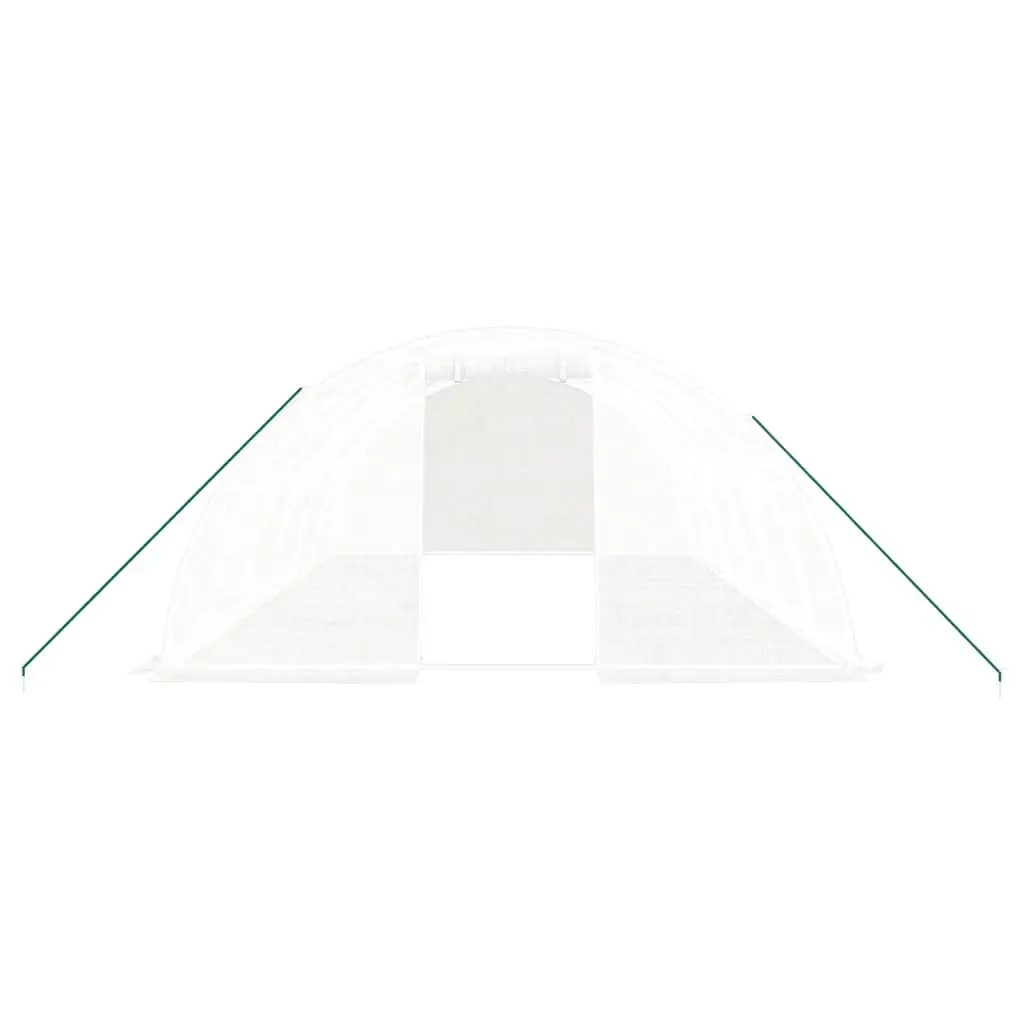 Greenhouse Steel Frame White PE Cover 6x4x2m Garden Plant House