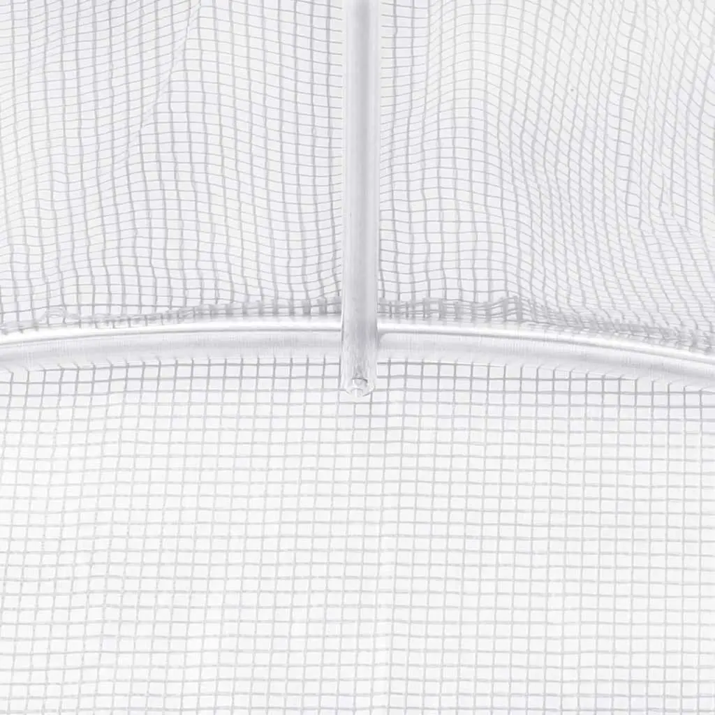 Greenhouse Steel Frame 5x4x2.3m White Durable PE Cover Outdoor Plant House