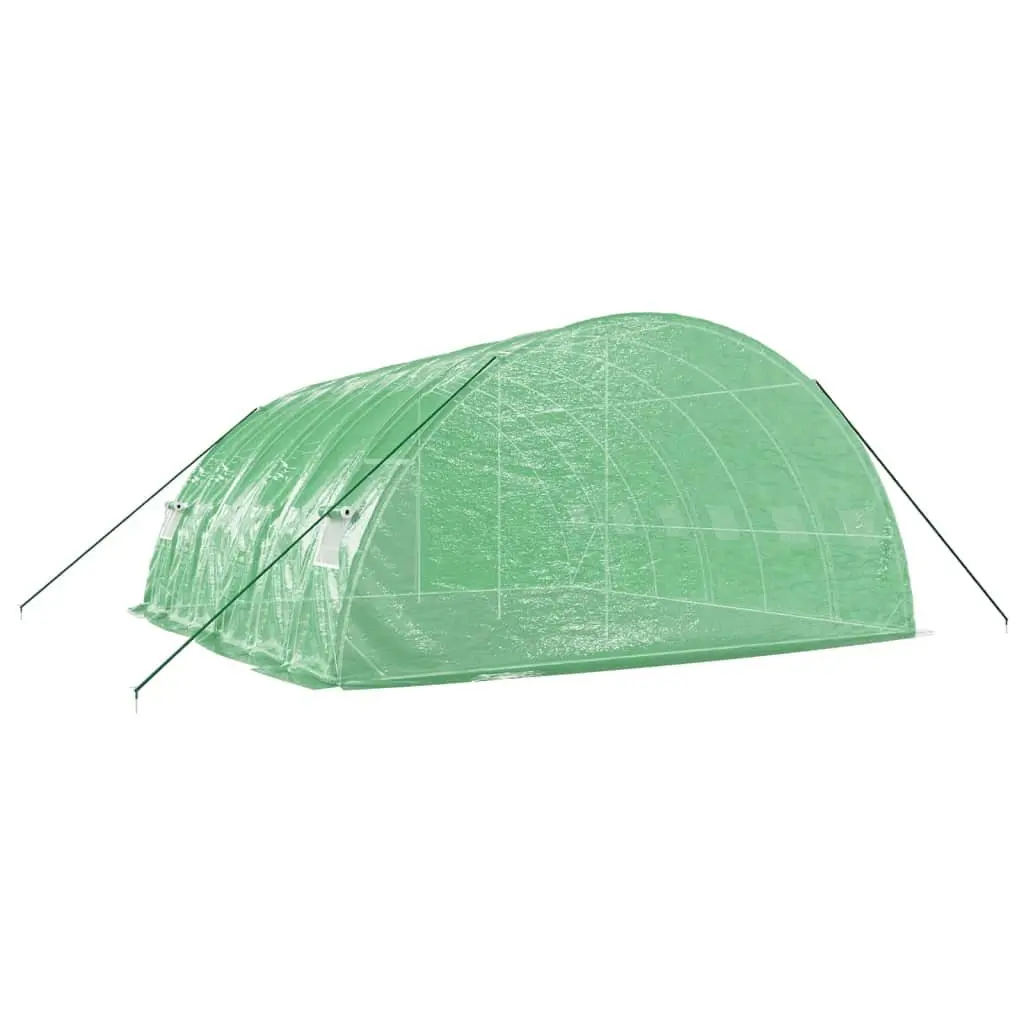Greenhouse Steel Frame PE Cover 36 sqm 6x6x2.85m Green Garden Plant House