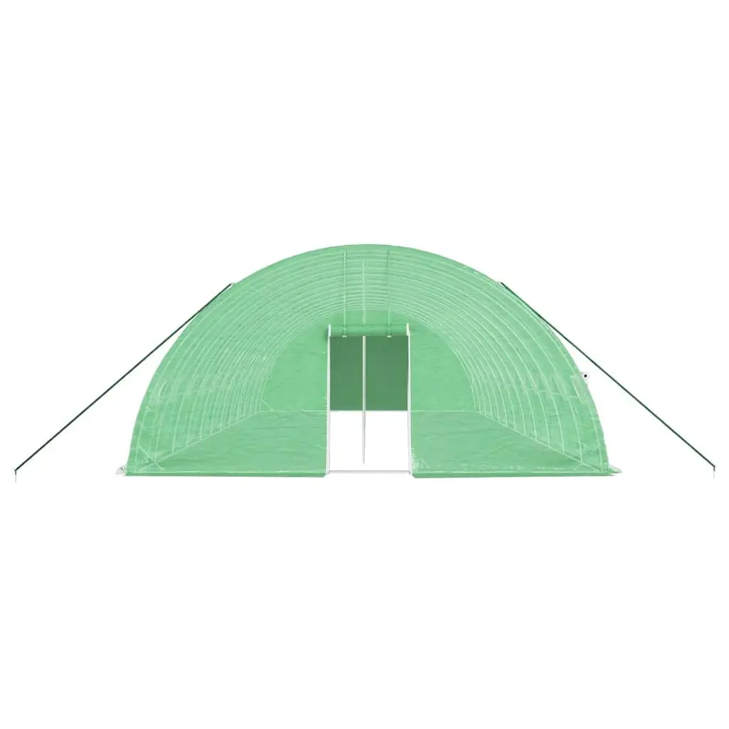 Greenhouse Steel Frame PE Cover 12x6x2.85m Green Garden Plant Shelter Outdoor