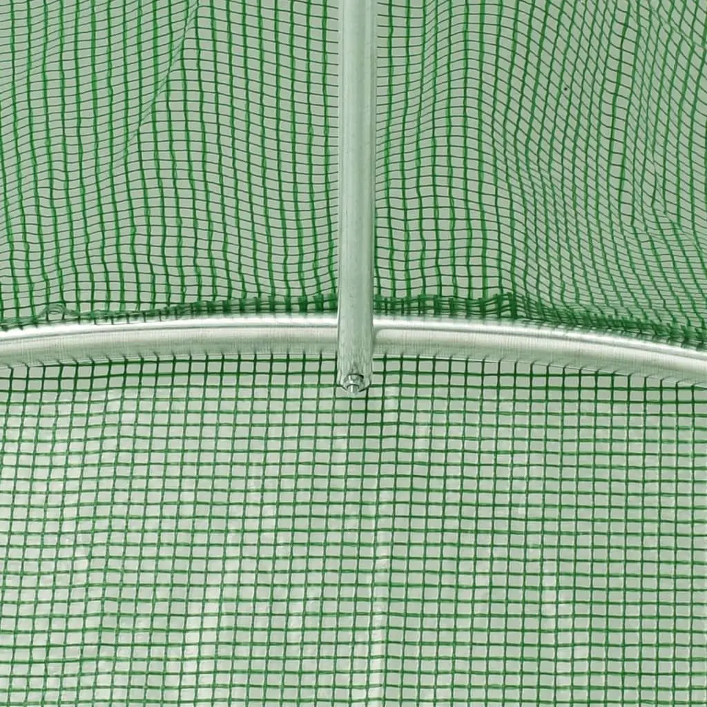 Greenhouse Spacious 14x6x2.85m Green Steel Frame PE Cover for Garden Plant House