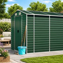 Garden Shed Metal Outdoor Storage Box Tools Equipment Galvanised Steel