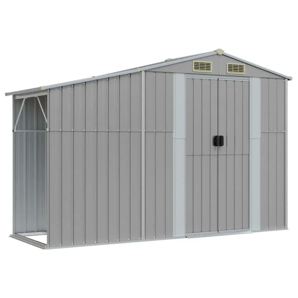 Garden Shed Metal Storage Galvanised Steel Grey 277x279x179cm