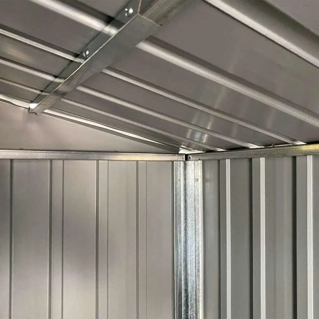 Garden Shed Metal Storage Galvanised Steel Grey 277x279x179cm