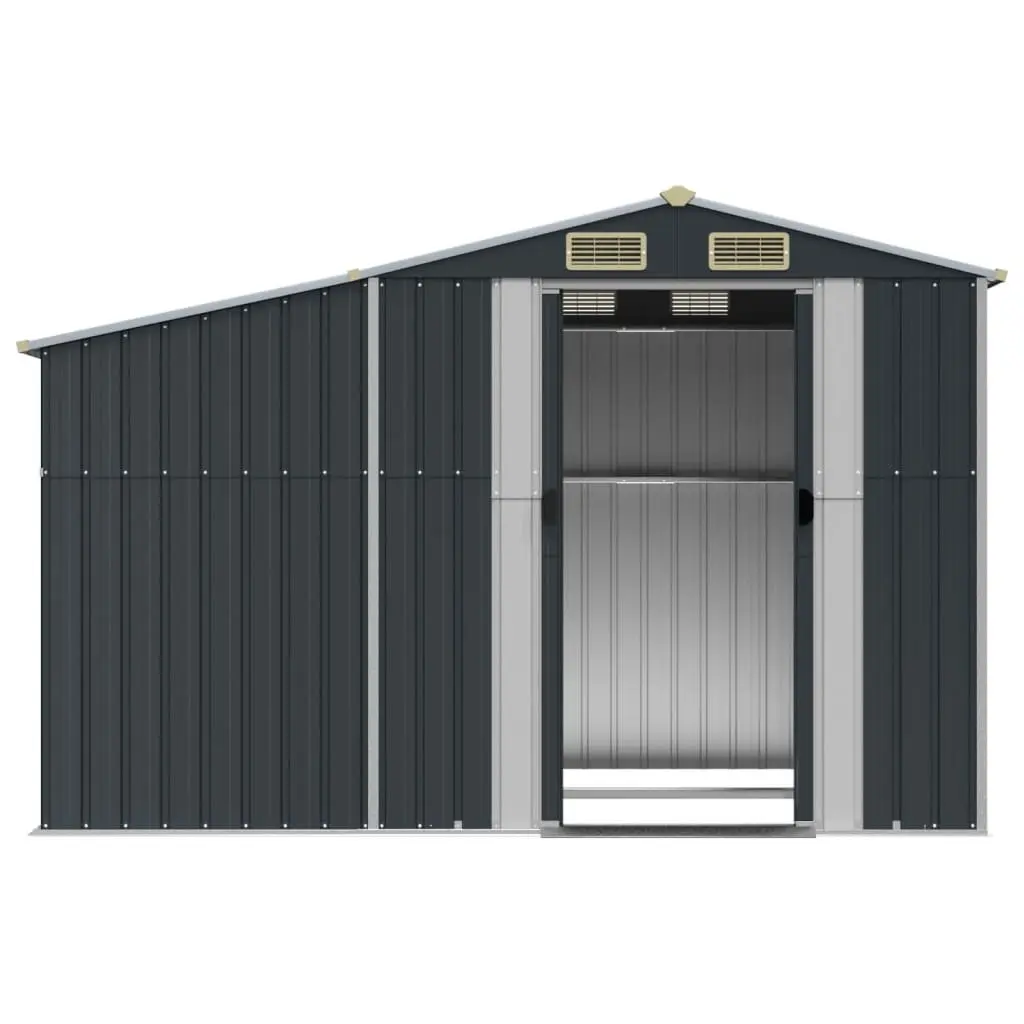 Garden Shed Galvanised Steel 277x192.5x179cm Anthracite Outdoor Storage Tool