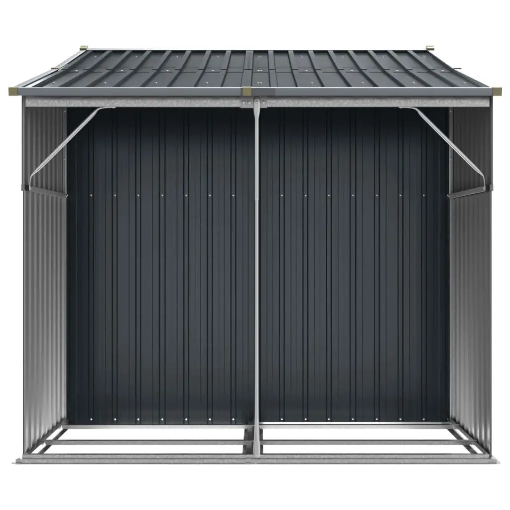 Garden Shed Galvanised Steel 277x192.5x179cm Anthracite Outdoor Storage Tool
