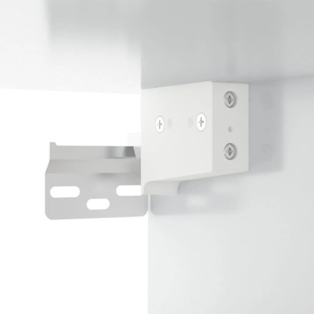 3 Piece Wall-Mounted TV Cabinet Set High Gloss White Engineered Wood
