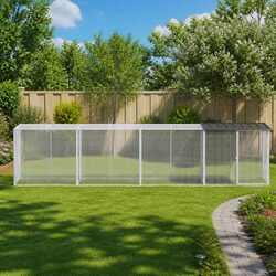 Chicken Cage with Roof Anthracite Galvanised Steel Small Animal Habitat