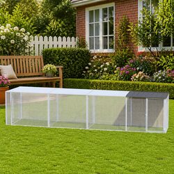 Chicken Cage with Roof Anthracite Small Animal Habitat Galvanised Steel Coop