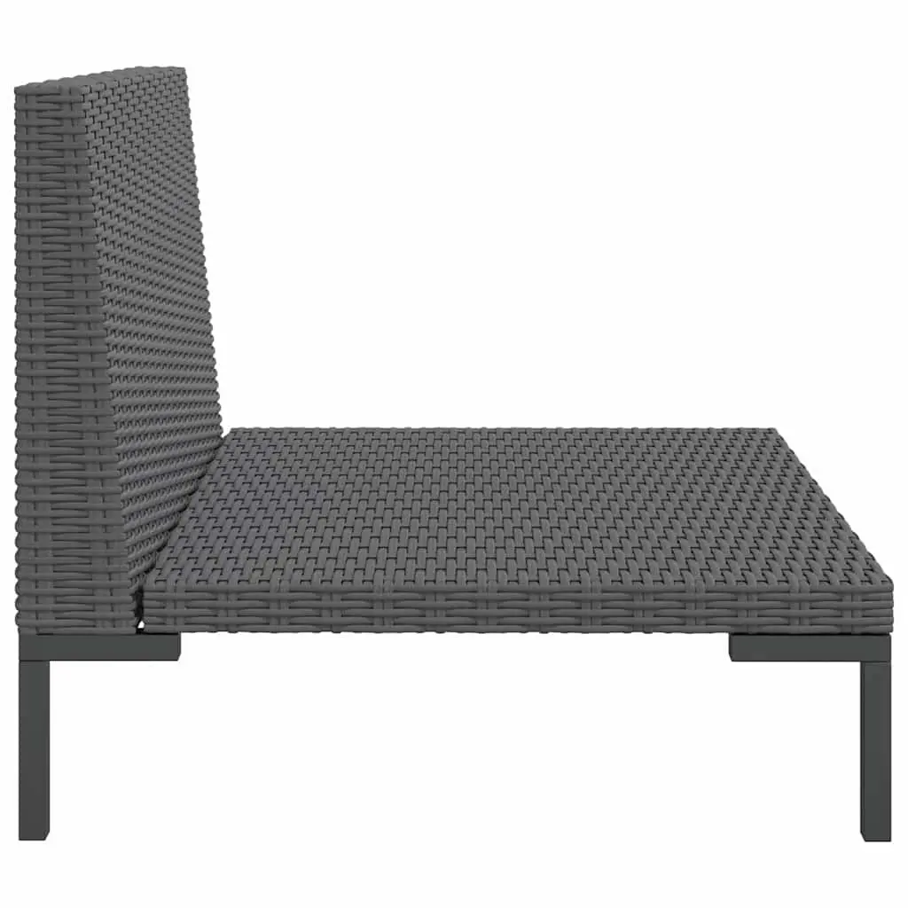 Outdoor Sectional Sofa Unit 2pcs Half Round Garden Seating Grey Cushions