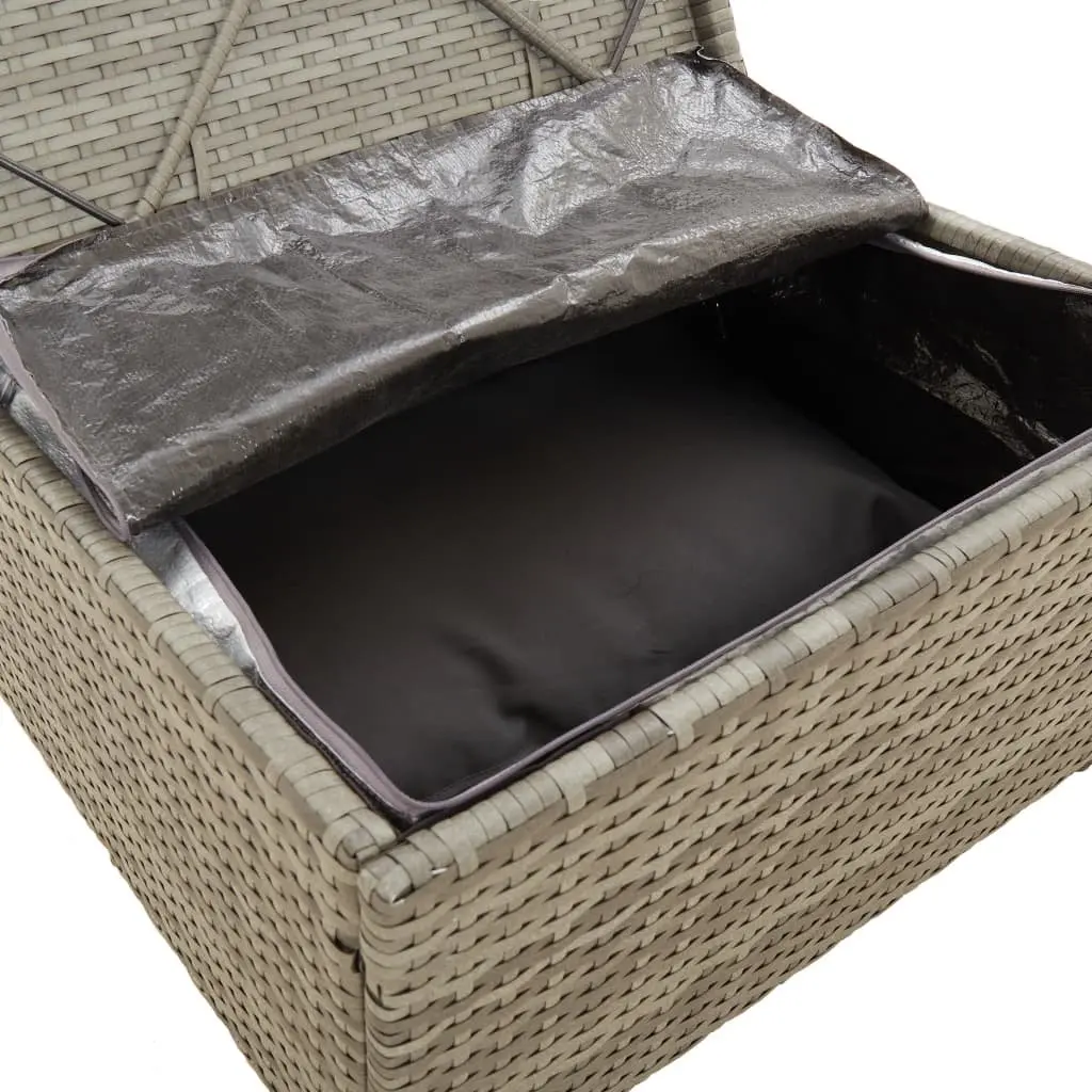 3 Piece Garden Lounge Set Poly Rattan Steel Frame Grey Outdoor Seating with Cushions