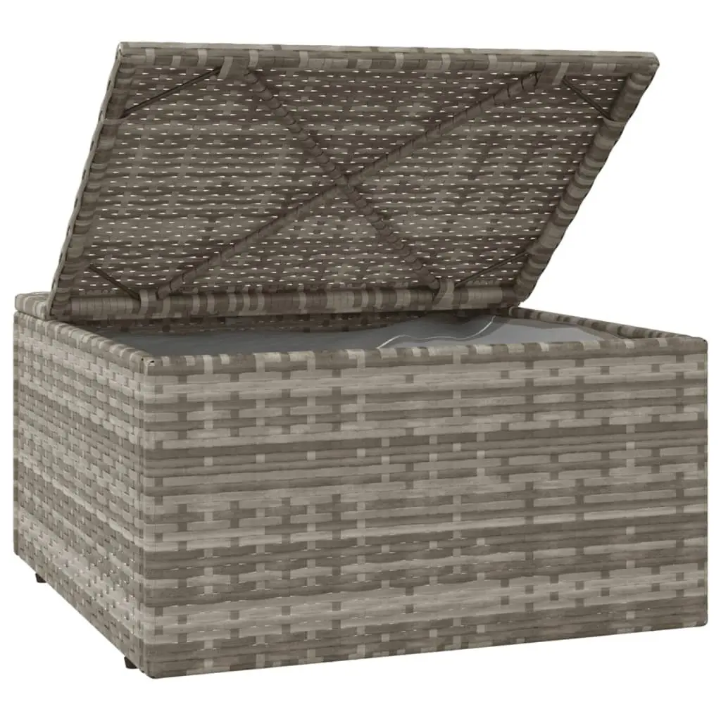 3 Piece Garden Lounge Set Outdoor Sofa with Cushions Grey Poly Rattan Patio