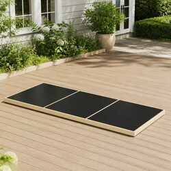 Glass Table Top 4 Piece Set Black Tempered Rectangular Outdoor Indoor Dining