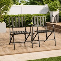 Folding 2-Seater Garden Bench 137cm Outdoor Patio Seating with Middle Table