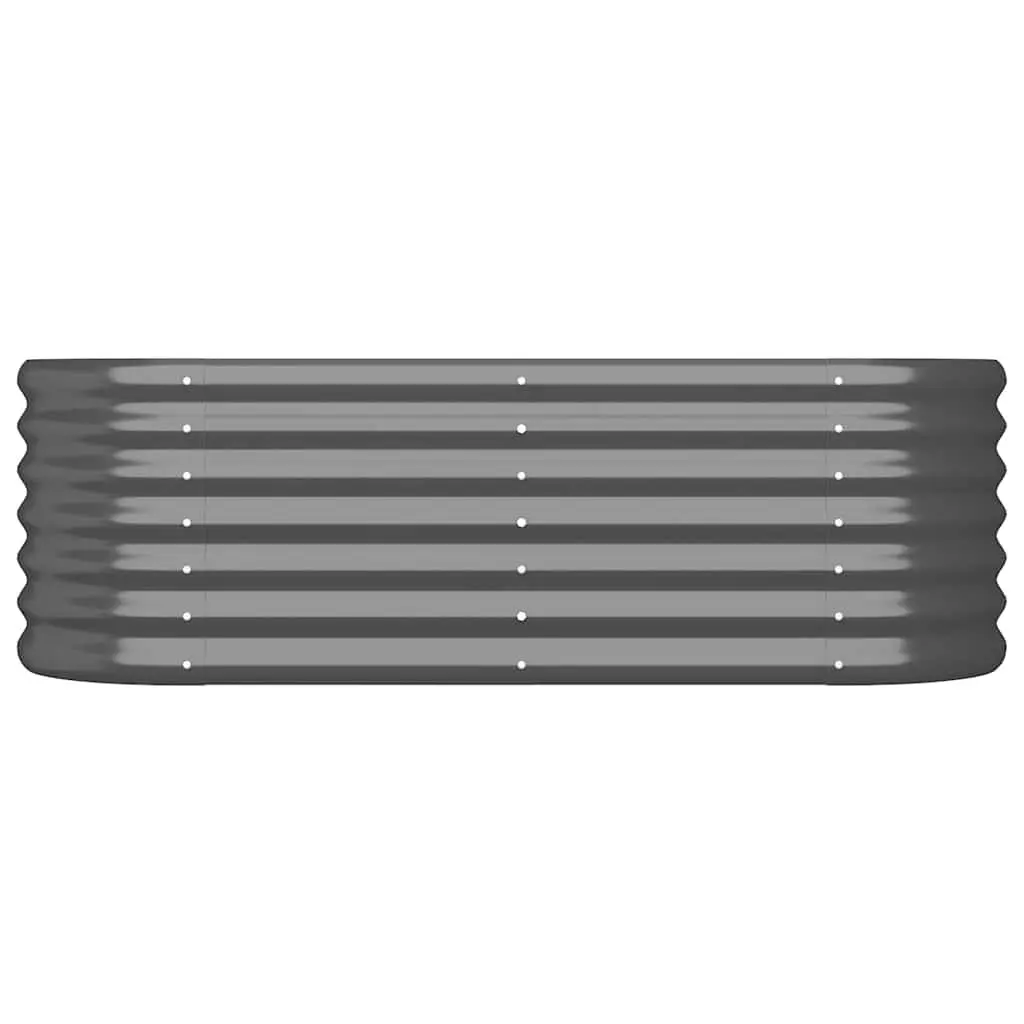Garden Raised Bed Planter Box Galvanised Steel Outdoor Vegetable Flower Pot Anthracite 114x40x36cm