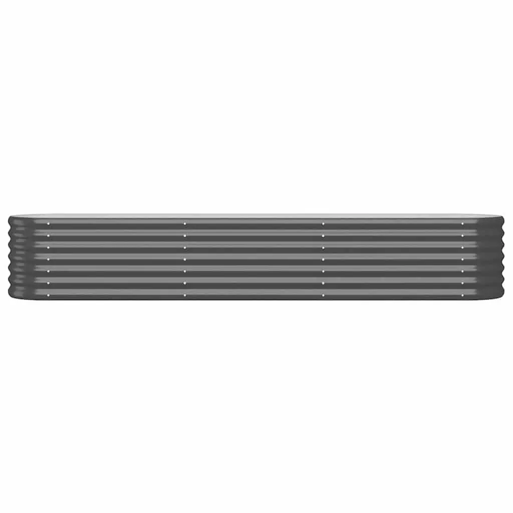 Raised Garden Bed Planter Box Steel Frame Weather Resistant Anthracite 224x40x36cm