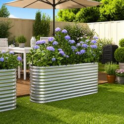Garden Raised Bed Planter Box Galvanised Steel Frame Outdoor Vegetable Herb