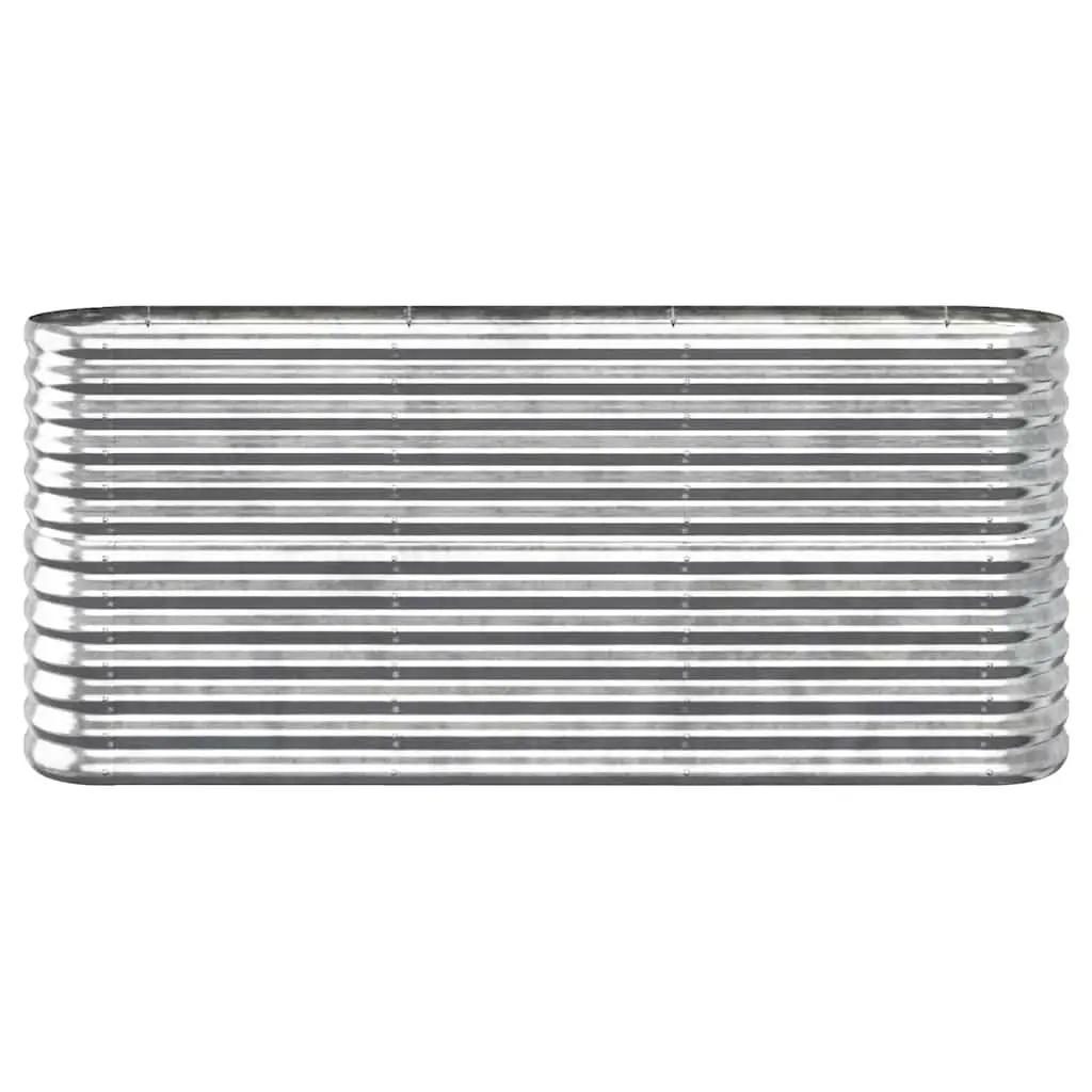 Garden Raised Bed Planter Box Galvanised Steel Frame 152 x 40 x 68 cm Silver