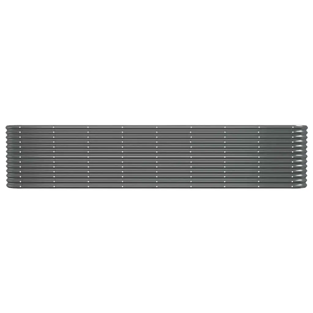 Raised Garden Bed Planter Box Galvanised Steel Anthracite 332 x 40 x 68 cm