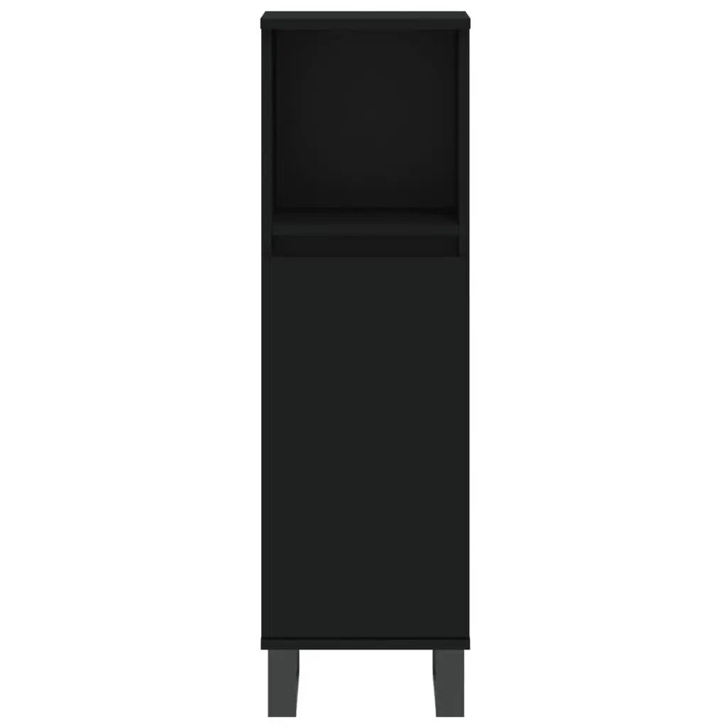 3 Piece Bathroom Furniture Set Engineered Wood Cabinet Sink Vanity Black
