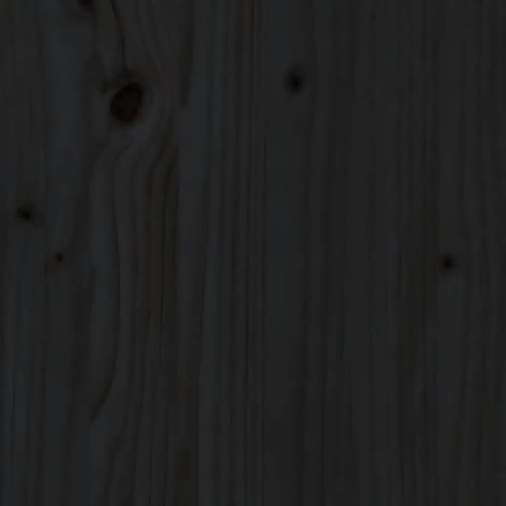 Solid Wood Bed Frame Pine Black 150x200 cm Wooden Bedroom Furniture