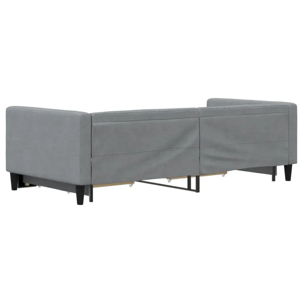 Daybed with Trundle and Storage Drawers 90x190cm Grey