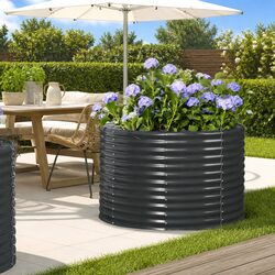 Raised Garden Bed Galvanised Steel Planter Box Outdoor Patio Balcony Flowers
