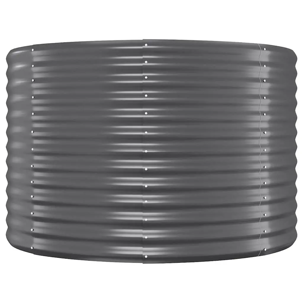 Garden Raised Bed Planter Box Galvanised Steel Frame Outdoor Anthracite 322 x 100 x 68 cm
